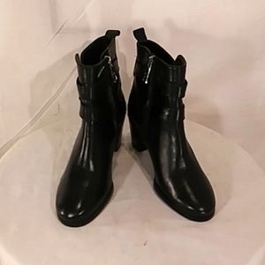 Lauren Ralph Lauren Black Leather Ankle Boots